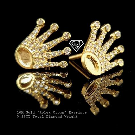rolex earrings crown